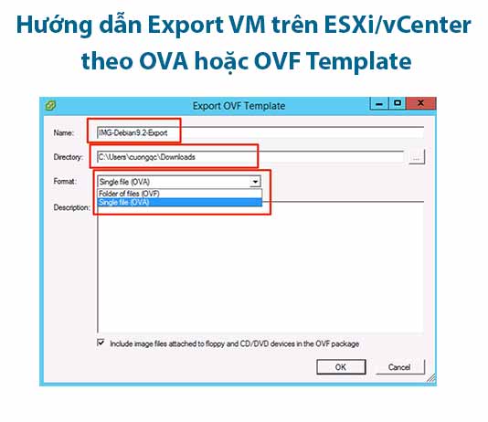 hướng dẫn export vm trên esxi vcenter