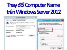 thay đổi computer name trên windows server 2012