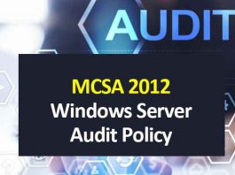 mcsa 2012 windows audit policy